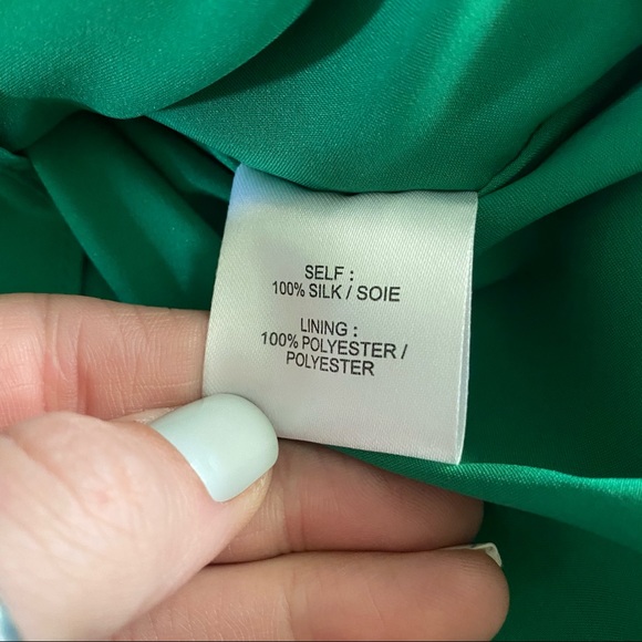 TANYA TAYLOR Green Ruffled Wrap holiday dress - Picture 7 of 9